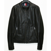 TOMMY HILFIGER 中綿入りラムレザーシングルライダースジャケット M 新品同様 定価64,900円 NEW MATT BIKER LTR JKT トミーヒルフィガー_画像1