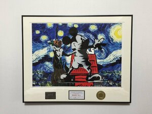 DEATH NYC 額付き 世界限定100枚 アートポスター ミッキーマウス ミニーマウス ミッキー ディズニー The Starry Night現代アート