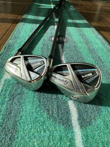 TaylorMade/テーラーメイド SIM MAX アイアン AW&SW 中古2本セット TENSEI/テンセイ ブルー TM60(R)