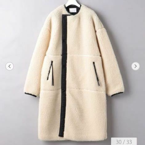 HYKE ハイク FAUX SHEARLING COAT ホワイト2