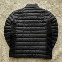 極美品/希少サイズ3XL●エンポリオ アルマーニ ダウンジャケット ダブルジップ EMPORIO ARMANI EA7 肩ロゴプレート ブラック　黒_画像8