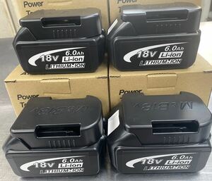 （4個まとめ買い割引）マキタ 18v バッテリー bl1860b 新セル採用　高品質バッテリー　バッテリーカバーホルダー付き