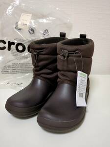 新品　クロックス　茶ブーツ　W8