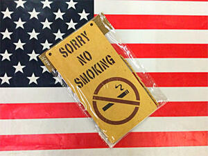 SALE！ミニサインプレート【NO SMOKING】禁煙　MDF看板　ディスプレイ　アメリカン雑貨 インテリア SHOP ショップ 軽量