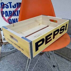 PEPSI ペプシコーラ ウッドボックス ［PEPSI-1］ WOOD CRATE ドリンクケース 木箱 ヴィンテージ 復刻 インテリア ガレージ アメリカン雑貨