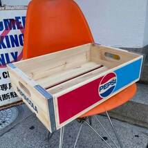 PEPSI ペプシコーラ ウッドボックス ［PEPSI-2］ WOOD CRATE ドリンクケース 木箱 ヴィンテージ 復刻 インテリア ガレージ アメリカン雑貨_画像1