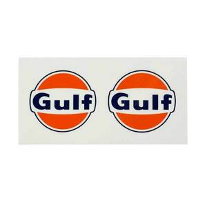 ステッカー GULF ガルフ 35mm（2枚組）/アメリカン雑貨 シール 車 バイク 防水 装飾 カスタム ドレスアップ USA モーター