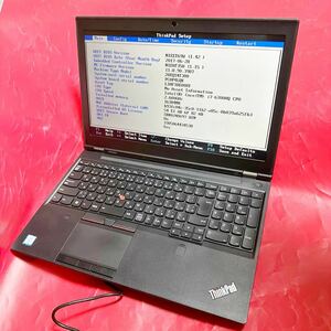 難あり モバイルワークステーション Lenovo ThinkPad P50 20EQS4T300 Core i7-6700HQ/メモリ16GB/HDD500GB? SK2312-K4