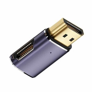 【特価セール】男性 HDMI 2.1 女性フラット水平 HDMI 90 度右角 UHD 延長アダプター サポート 8 NFHK K