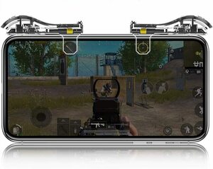 【数量限定】Xperia & iPhone ＬＲセット 高速射撃ボタン Android等対応 エイムアシスト 透明 ゲームパッド 
