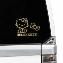 【在庫処分】HELLO KT546 1枚入り ゴールド ハローキティ KITTY ステッカーエンブレム 車外用品 セイワ(SEIW_画像4