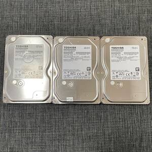 【動作品】TOSHIBA 3.5 S-ATA(SATA) 1TB×3 (合計3TB）ハードディスク HD 動作品