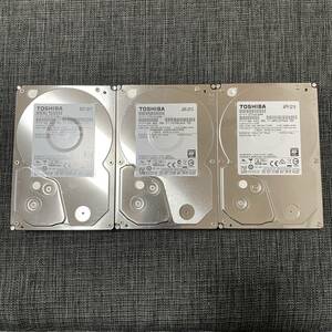 【動作品】TOSHIBA 3.5 S-ATA(SATA) 2TB×3 (合計6TB）ハードディスク HD 動作品