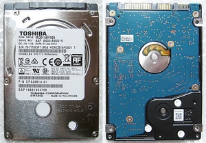 ☆東芝 TOSHIBA HDD 500GB SATA 2.5インチ 厚さ7mm ノートパソコン用 動作状態良好中古品 管理番号No.4☆