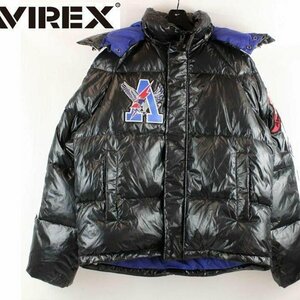 1円　訳あり 新品　 アヴィレックス AVIREX VARSITY ダウンジャケット Ｌサイズ　VARSITY DOWN JACKET - JET BLACK