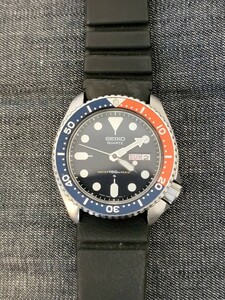 SEIKO セイコー 150M クォーツダイバー 7548-700B ペプシベゼル 1980年製 11月電池交換済 純正ベルト ヴィンテージダイバー 