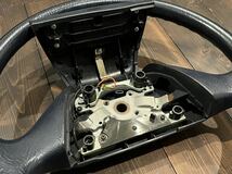 希少　トヨタ　13 130系　クラウン　GS131 ロイヤルサルーン　純正　ハンドル　ステアリングホイール　青　旧車　当時物_画像5