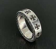 ★美品★CHROME HEARTS クロムハーツ・スペーサーリング6mm・天然石カスタム・15号_画像3