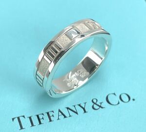 ★極美品★ TIFFANY & Co. ティファニィー アトラス 銀製リング シルバー925 17-18号