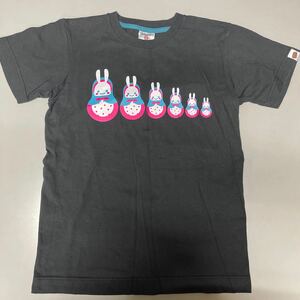 キューン Tシャツ CUNE マトリョーシカ 半袖 XSサイズ レディース ブラック 黒 ウサギ うさぎ