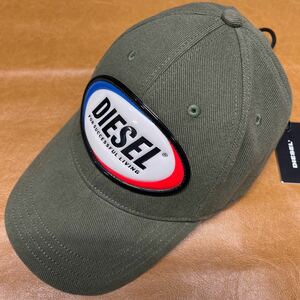 DIESEL ディーゼル キャップ 帽子 キャップ ベースボールキャップ カーキ khaki グリーン 未使用 CAP ロゴ 