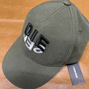diesel DIESEL ディーゼル キャップ 帽子 CAP 未使用 フリーサイズ スナップバック ロゴ 刺繍 カーキ khaki