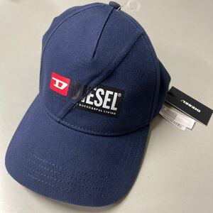 DIESEL diesel ディーゼル キャップ 帽子 CAP 未使用 フリーサイズ スナップバック ロゴ ネイビー 紺