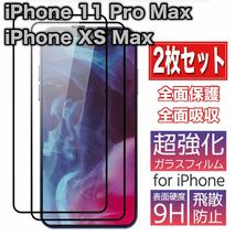 iPhone 11 Pro Max /XS Max 強化ガラス 9H 高透過率 保護 フィルム 2枚セット_画像1