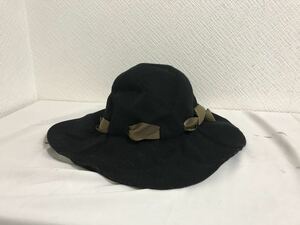 本物グレースハットgracehatsウールリボンデザインハット帽子ボウシメンズレディースサーフアメカジビジネススーツ黒ブラック