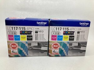 【brother】2個セット LC117/115-4PK 4色マルチパック ブラザー 純正 インクカートリッジ 未使用品 期限切れ アウトレット