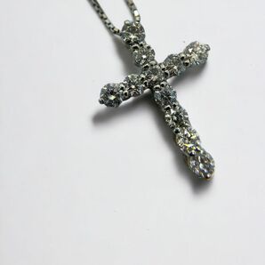 1.1ct ダイヤ　クロス　ネックレス　プラチナ ネックレス 十字架 ダイヤモンド トップ プラチナ ダイヤ アクセサリー 
