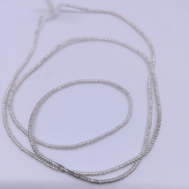 スターリングシルバー 925 銀製 sterling silver ビーズ ネックレスハンドメイド 円周55cm 銀玉ビーズnecklace 新品未使用送料安_画像3