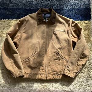 70s プリントタグ Carhartt デトロイトジャケット キャメル ブラウン カーハート vintage ビンテージ サイズ46