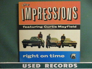 ★ The Impressions Featuring Curtis Mayfield ： Right On Time LP ☆ (( 62～68年BEST ! 「People Get Ready」、「Gypsy Woman」収録