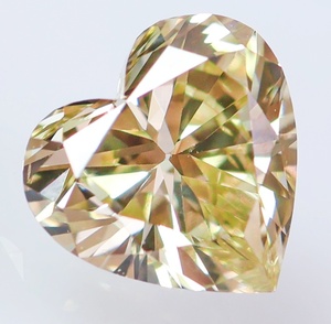 【１００円～】綺麗！HS！0.925ｃｔ 天然ダイヤ FANCY LIGHT BROWNISH YELLOW（ナチュラルカラー）SI2