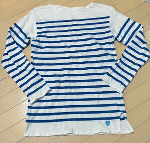 オーシバル ロングバスクシャツ　レディース　M ブルー×ホワイト