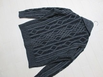 未使用/aran crafts アイルランド製　メリノウール/アラン編み羽織ニットカーディガン　XLサイズ　ヴィンテージ_画像6