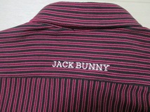 ジャックバニー*Jack Bunny パーリーゲイツ　ストライプカットソーシャツ刺繍ワッペン　サイズ1_画像7