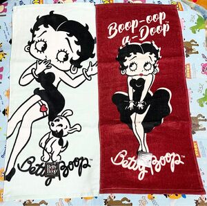 新品未使用 Betty Boop ベティ・ブープ フェイスタオル 2点セット ベティちゃん