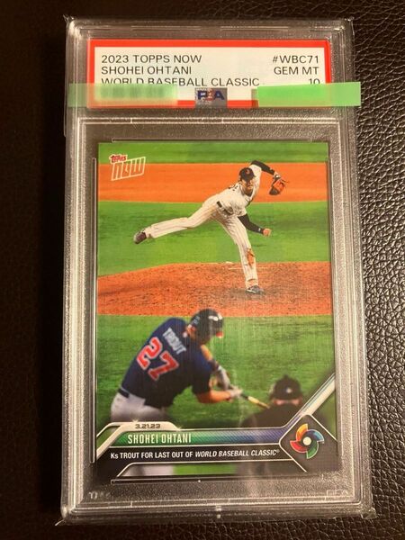 【PSA10】大谷翔平対マイク・トラウト　WBC決勝 Topps now # WBC71 NO2