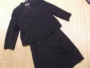 まとめて即決！美品　大きい　１５号サイズ　SOIR PERLE　ブラックフォーマル礼服喪服ワンピース　アンサンブルスーツ