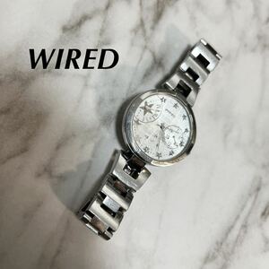 WIRED Seiko Wired наручные часы циферблат звезда type SEIKO кварц женский батарейка заменена серебряный 