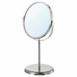 【新品】スタンドミラー IKEA 鏡TRENSUM 両面ミラー トレンスーム 化粧鏡 卓上鏡 拡大鏡