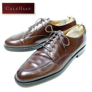 10D表記　28cm相当　 COLE HAAN コールハン スプリットトゥ　Uチップ　ドレスシューズ　レザーシューズ　ブラウン/U9583