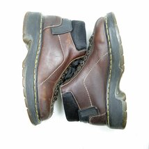 JUNK! UK5　24cm相当　Dr.Martens　ドクターマーチン　9ホール　ブーツ　シューズ　ブラウン　茶　イエローステッチ　ワークブーツ/U9678_画像5