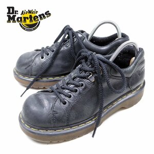 UK5　24cm相当　Dr.Martens　ドクターマーチン　4＋2ホール　ブーツ　ブラック　黒　イエローステッチ　ワークブーツ/U9737