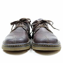 UK9　28cm相当　Dr.Martens　ドクターマーチン　3ホール　レザーシューズ　ブラウン　茶 イエローステッチ/U9796_画像3