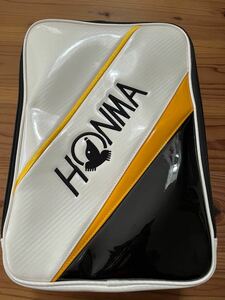 HONMA GOLF シューズケース エナメル 白 ホワイト ホンマゴルフ ゴルフシューズ シューズバッグ GOLF ゴルフグッズ