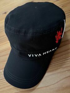 VIVAHART 美品 ワークキャップ 黒 ブラック ビバハート帽子 CAP ライオンマーク GOLF ゴルフウェア ゴルフキャップ