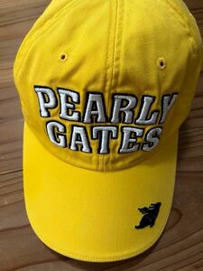 PEARLYGATES ゴルフキャップ 黄色 イエロー パーリーゲイツ ロゴキャップ GOLF ゴルフウェア 帽子 CAP キャップ